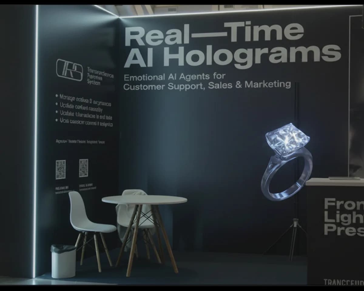 Real-time AI hologram exhibition booth
