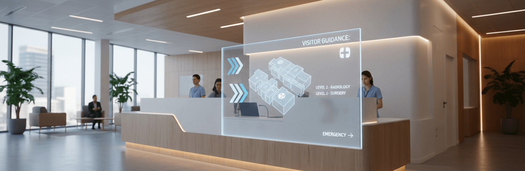 Unit OLED transparent display for healthcare environments