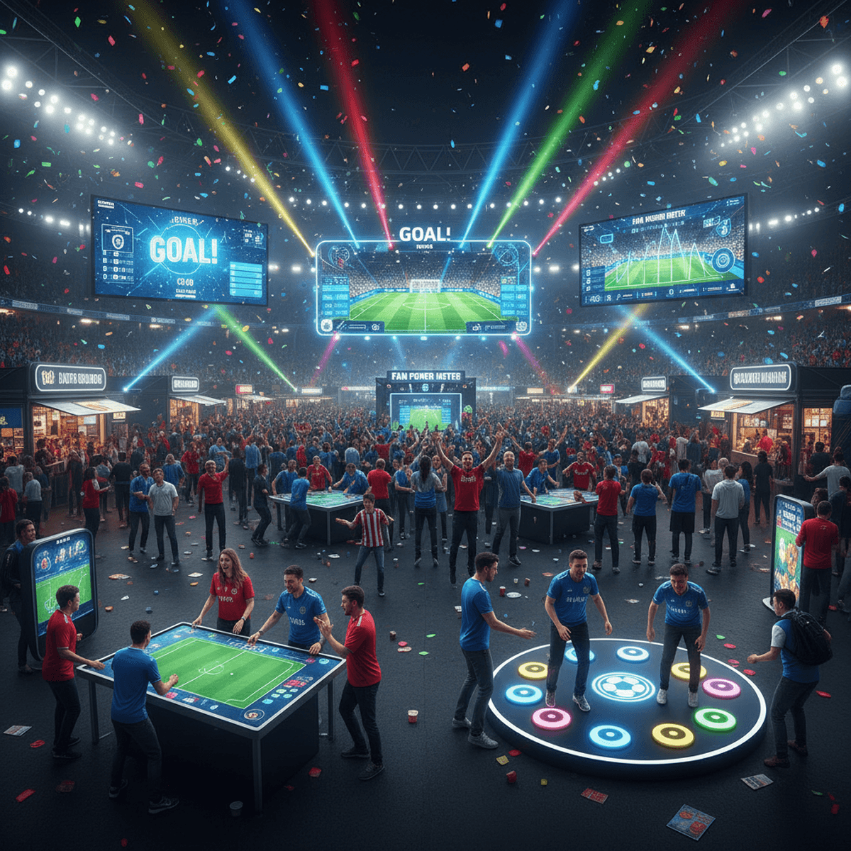 Matchday fan zone with immersive digital club presence