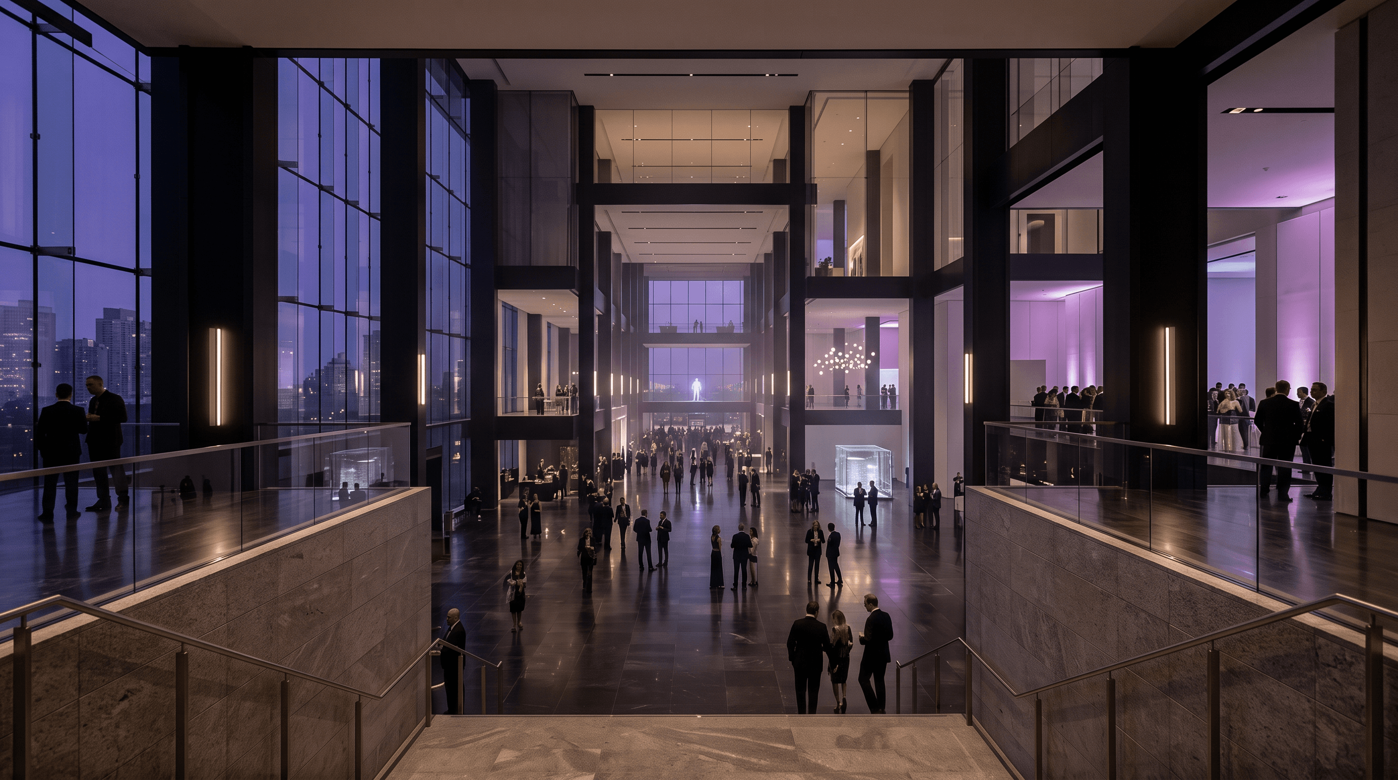 UNIT presence environment across a large interior venue
